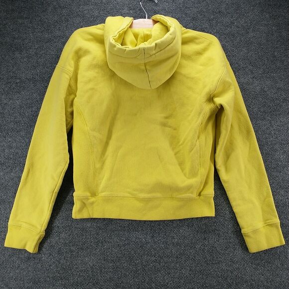 Champion Reverse Weave Mens Hoodie XS Yellow Big Embroidered Logo - Picture 6 of 14